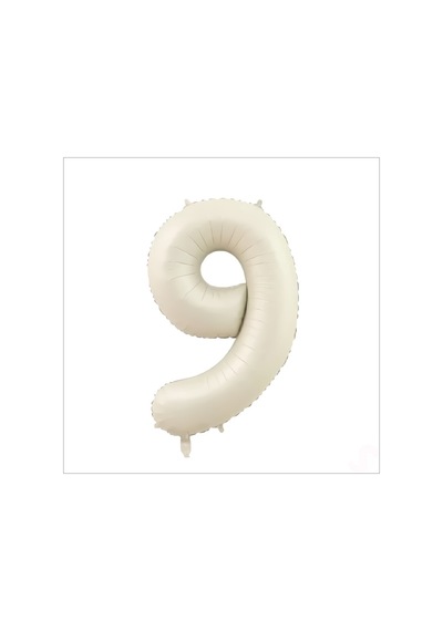 9 Yaş Rakam Krem Folyo Balon   76 CM