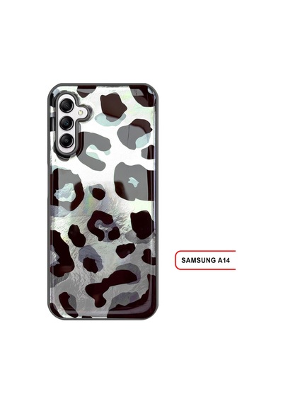 Samsung Galaxy A14 Uyumlu Lüks Leopar Desenli Silikon Telefon Kılıfı Çok Renkli