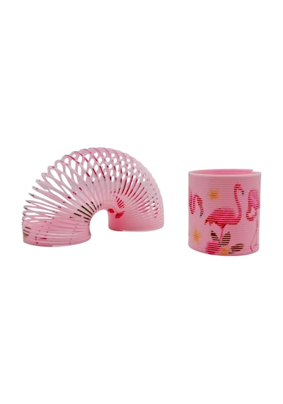 Flamingo Desenli Renkli Stres Yayı Oyuncak Stres Yayı - 5 Cm Çapında - 1 Adet