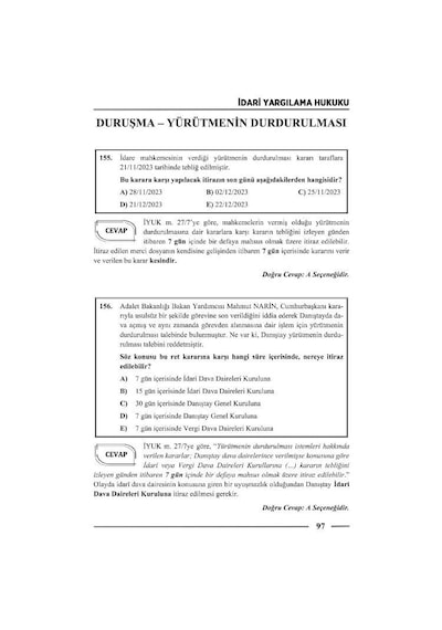 Hakimlik İdari Yargılama Hukuku Soru Bankası 22. Baskı Monopol Yayınları