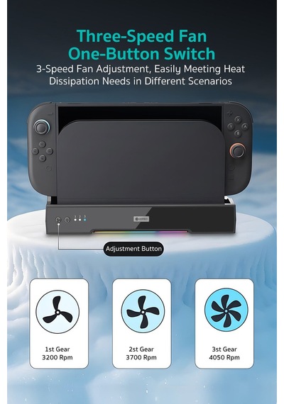 Nintendo Switch 2 Uyumlu Çift Fanlı Rgb Soğutucu Stan