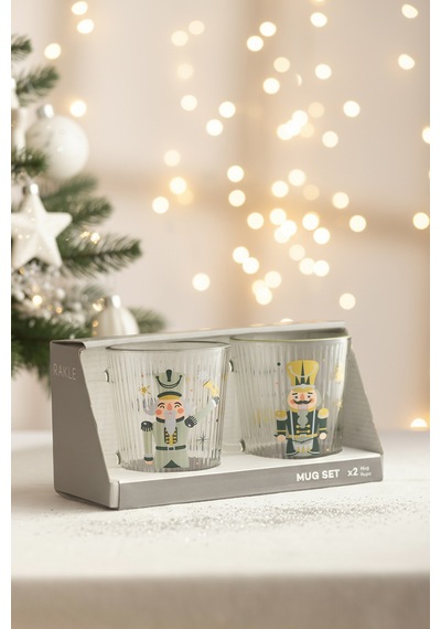 Rakle Magical Christmas Optik 2'li Kupa Seti 360 Cc Renkli