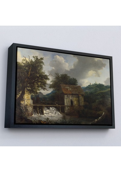 Ahşap Çerçeveli Jacob Van Ruis - Köy Hayatı Tablosu