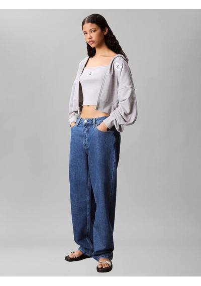 Calvin Klein A- French Terry Badg, P79 Gri Kadın Ceket