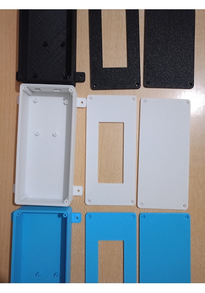 Arduino Mega Plastik Proje Kutusu 3 Renk Mavi Siyah Beyaz 175 80 35 Mm Çift Kapaklı