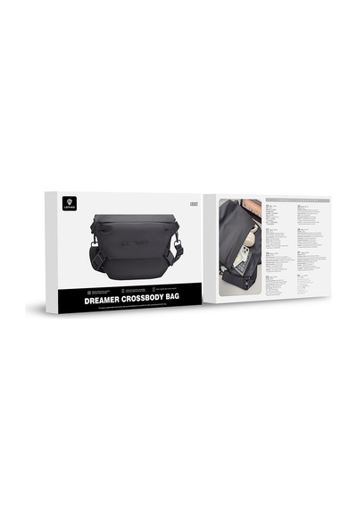 Lenyes Lb562 Dreamer Crossbody Serisi Su Geçirmez Deri Tasarımlı Çapraz Vücut Çantası Siyah Siyah