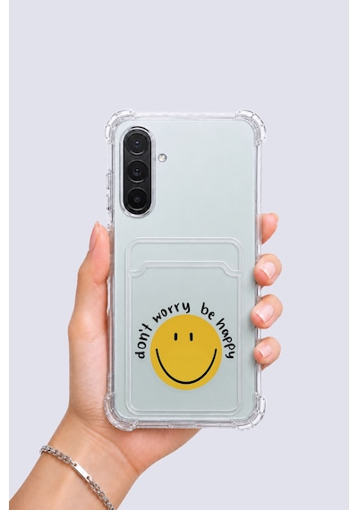 Samsung Galaxy Uyumlu A36 Kartlıklı Gülücük Desenli Kılıf Çok Renkli