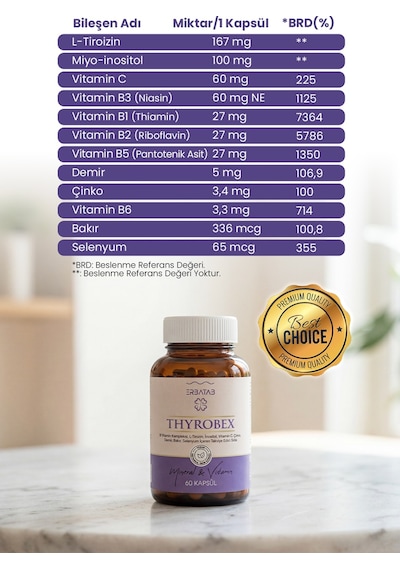 Erbatab Günlük Vitamin Paketi (Thyrobex - D3K2 - B12 - Magnezyum)