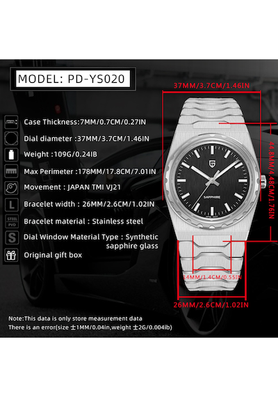 Pagani Design Pd-ys020 37mm Ultra İnce Minimalist Safir Camlı Paslanmaz 100m Su Geçirmez Japon Vj21 Erkek Kol Saat Gümüş - Siyah Pagani Design Pd-ys020 37mm Ultra İnce Minimalist Safir Camlı Paslanmaz 100m Su Geçirmez Japon Vj21 Erkek Kol Saat Gümüş - Siyah