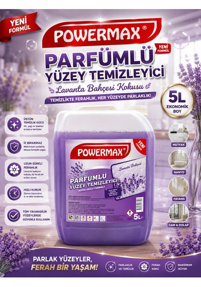 Powermax Lavanta Ferahlığı Genel Yüzey Temizleyici 5 L Tekli
