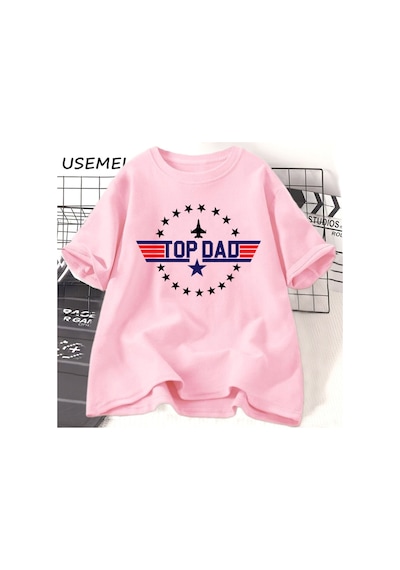 Flood Of Style Üst Baba T-shirt Casaul Pamuk Babalar Günü Hediyesi Baba Erkek Tasarımcı T Shirt Erkek Moda K Pembe