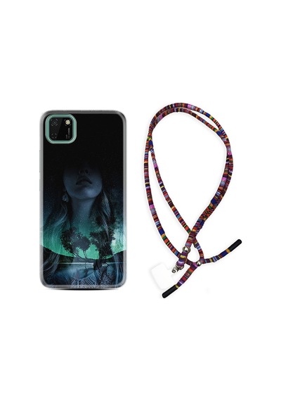 Huawei Y5P Kılıf Rasta Boyun Askılı Lost Girl 1809