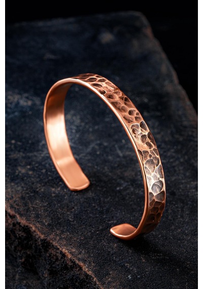 Erkek Bakır Bileklik - Grift Erkek Bakır Kelepçe Bileklik Rose Gold