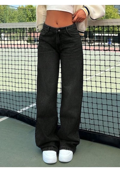 Kadın Düşük Bel Denim Pantolon Dark