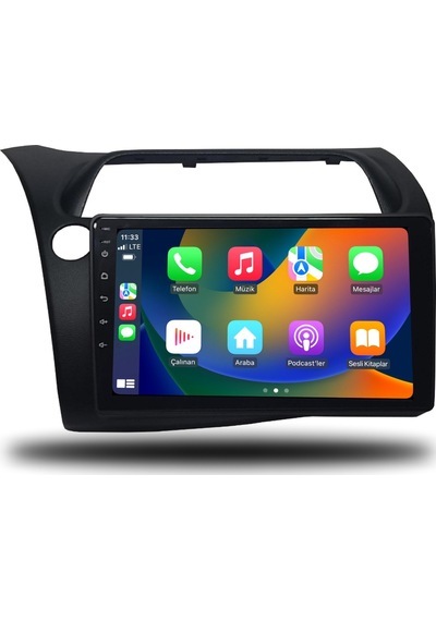 Redhat Honda Civic Hb Euro Android Carplay Multimedya 2007-2012 6gb Ram + 128gb Hafıza + 8 Çekirdek
