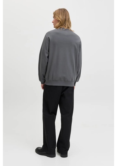 Jack & Jones Erkek Jprblachad Baskılı Bisiklet Yaka Sweatshirt 12261386 Füme Füme Jack & Jones Erkek Jprblachad Baskılı Bisiklet Yaka Sweatshirt 12261386 Füme Füme