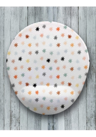 Küçük Yıldız Oval Bilek Destekli Mouse Pad Mousepad