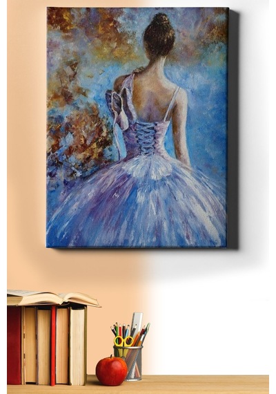 Webstyle Balerin Gidişi Sayılarla Boyama Seti Kasnaklı 40x50 Cm