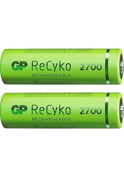 Gp Recyko 2700 Seri 2600 Mah Şarjlı Aa Kalem Pil 2'li