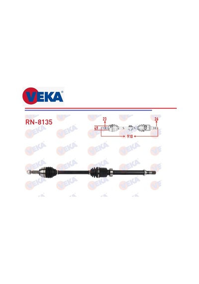 Komple Aks Sağ Clio 4 2012-2020 Modus Sandero 2 Logan 2 0,9tce 1,2 1,5dci 910mm. 391008239r Veka Rn-8135