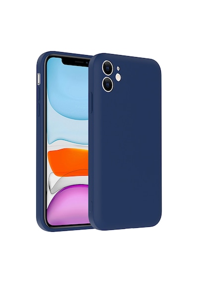Apple Uyumlu iPhone 11 Kılıf Kamera Korumalı Kartlık Hazneli Zore Vitra Kapak Lacivert