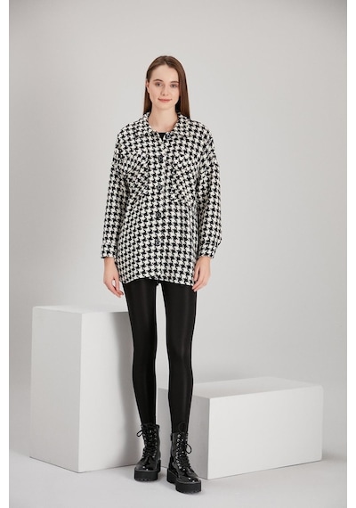 Alexander Gardi Alexandergardı Desenli Oversize Ceket (B21-200206)