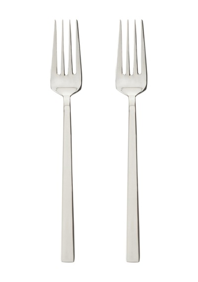 Mudo Home New Premıum Steel 2'li Tatlı Çatalı Gümüş