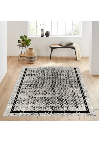 Rovigo Home Dijital Baskı Yıkanabilir Kaymaz Taban Salon Halısı RVG0182-SD1094 Çok Renkli