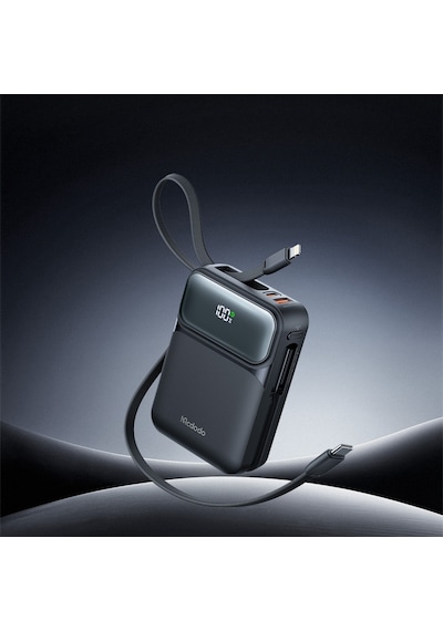 Mcdodo Mc-9930 20000mah 45w Pd Hızlı Şarj Dahili Kablolu Powerbank Siyah