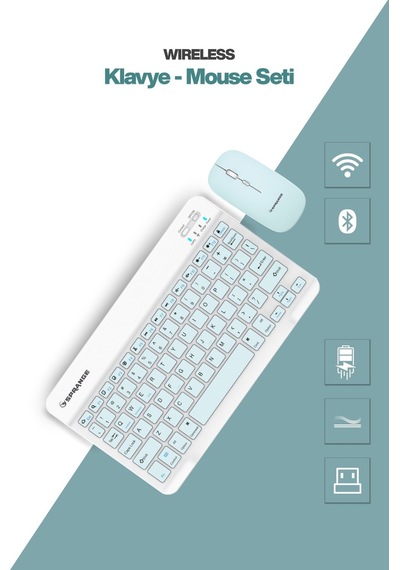 Tablet Ve Telefonlar İçin Bluetooth - Wireless Klavye Ve Mouse Set - Siyah Diğer Tablet Ve Telefonlar İçin Bluetooth - Wireless Klavye Ve Mouse Set - Siyah Diğer