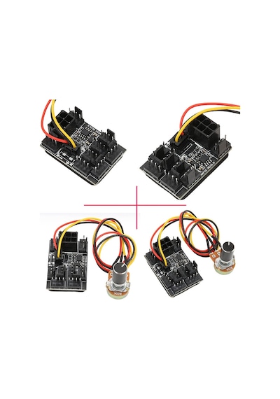 Pc Fan Hız Kontrol Cihazı 3- 4 Pinli Fan Adaptörü Pwm Fan Hub 8 Yollu