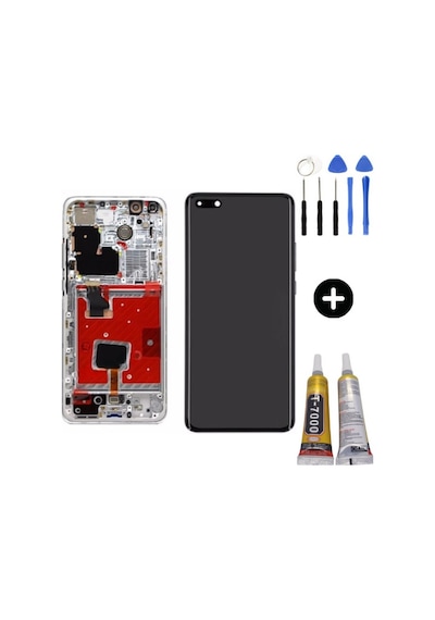 Te Huawei P40 Pro Uyumlu Çıtalı Servis Lcd Ekran Dokunmatik + Montaj Seti