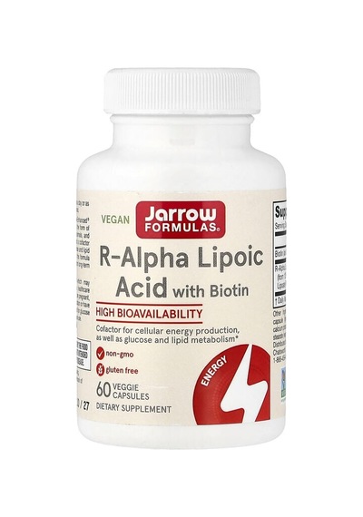 Jarrow Formulas, R-alpha Lipoic Acid With Biotin, 60 Veg Capsules