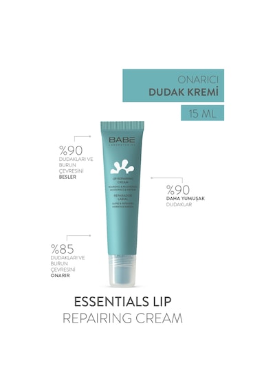 Babe Essentials Lip Repairing Cream 15ml - Onarıcı Dudak Bakım Kremi