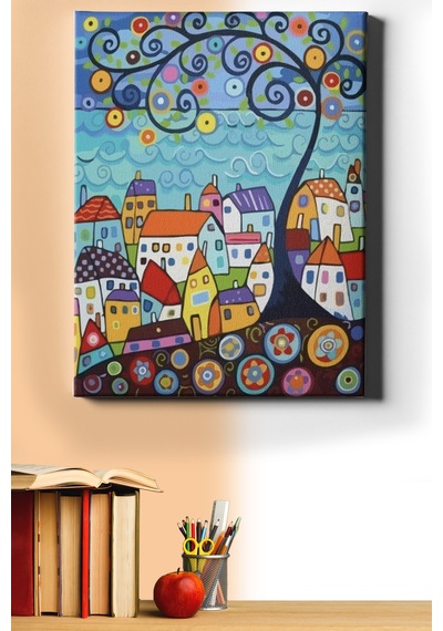 Webstyle Sayılarla Boyama Seti Kasnaklı Şehrin Renkleri 60 X 75 Cm