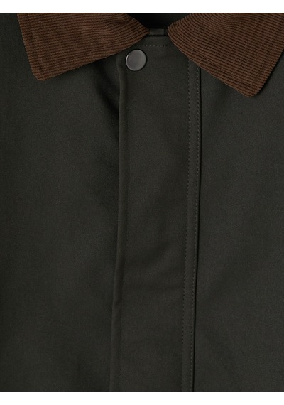 Lcwaıkıkı Classic Haki Regular Fit Kadife Yaka Erkek Ceket