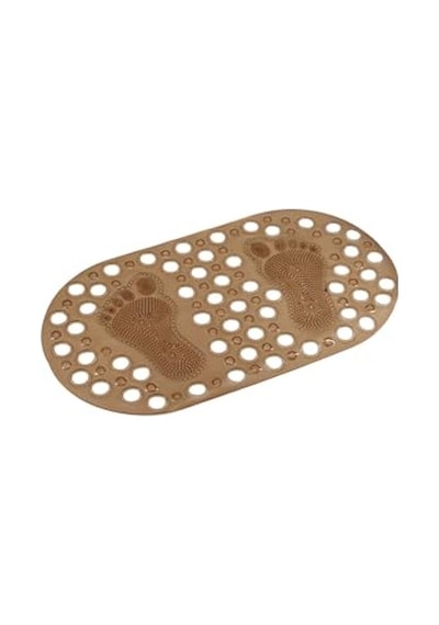 Premium Serisi Banyo - Küvet İçi Kaydırmaz Vantuzlu Ayak Desenli Paspas 66,5 X 36,5 Cm, Kahve Genel