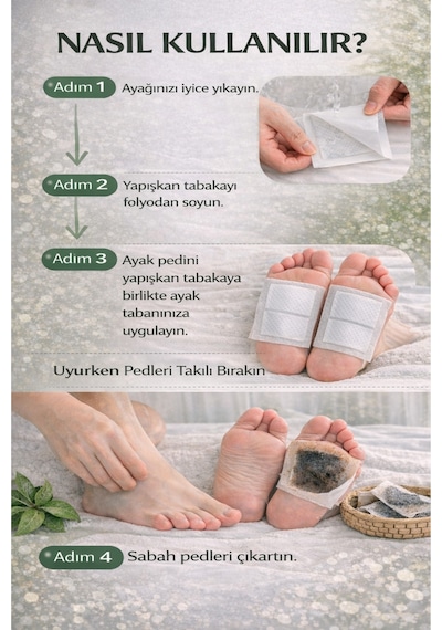 Waw Detox Foot Patch 10 Adet Ayak Altı Gece Bakım Bandı - 842627295