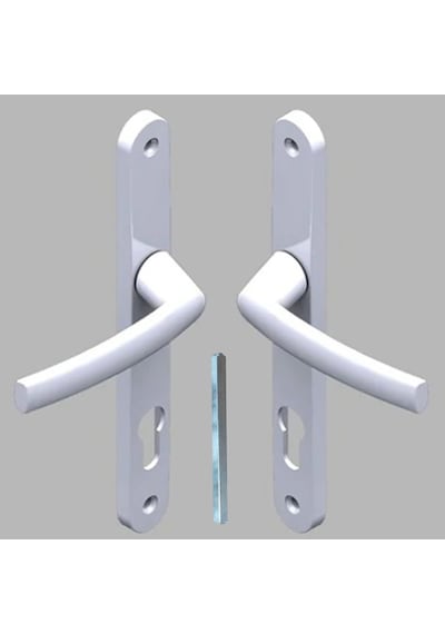 Pimapen Pvc Plastik Kapı Kolu Demirli Yale Beyaz