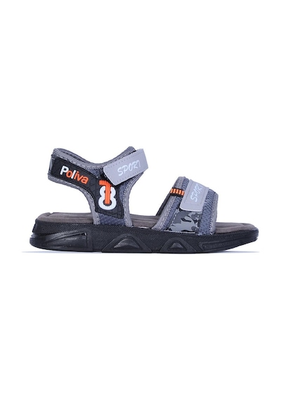 Skuaiter Skuaıter Plv-6135 Cırtlı Yazlık Erkek Çocuk Sandalet Gri