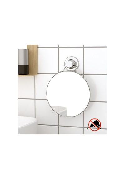 Teknotel Delme Vida Matkap Yok! Vakumlu Banyo Aynası Krom Dm230 Krom
