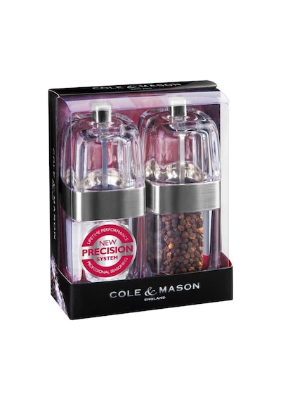 Cole - Mason H57478P Seville 140Mm Tuz-Biber Değirmen Seti Şeffaf
