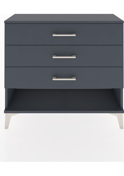 Arges Şifonyer 3 Çekmeceli 88x30x80 Antrasit-antrasit Antrasit