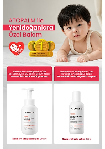 Bebeklere&yenidoğanlara Özel Konak Karşıtı Saç Derisi Losyonu Atopalm Newborn Scalp Lotion