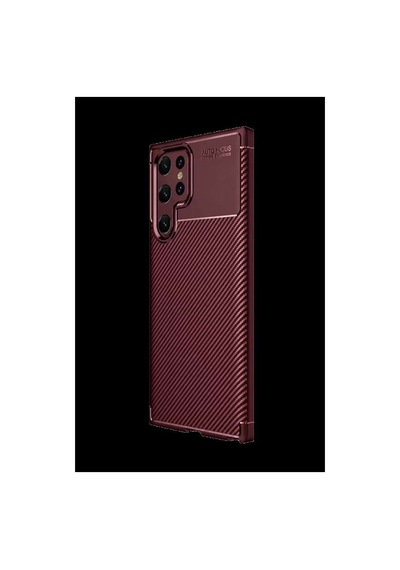 Samsung Galaxy Uyumlu. S25 Ultra Kılıf Auto Focus Karbon Kapak - Bordo