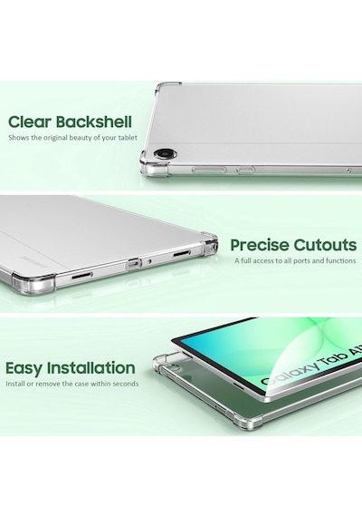 Samsung Galaxy Tab A9 Plus & A11 Plus 11" Uyumlu Şeffaf Tpu İnce Arka Koruyucu Kılıf Klasik