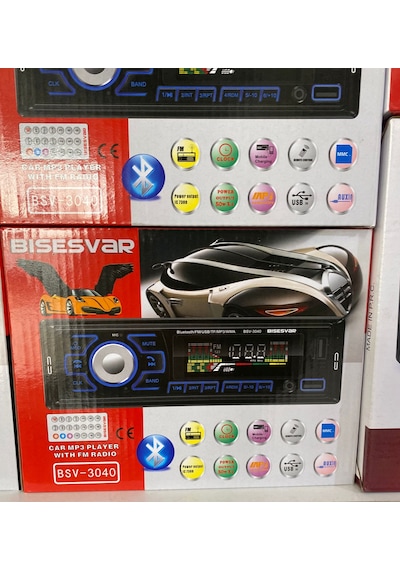Oto Teyp Mp3 Çalar Bluetooth Çift Usb Aux 3040 Pioner Çıkışlı