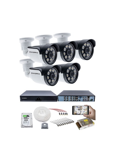5 Kameralı Güvenlik Kamerası Seti - 5mp Sony Seculens Kdj-5s-8w-s