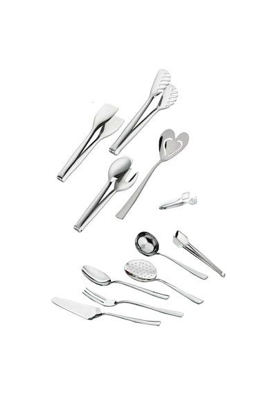 Nehir Çelik 11 Parça Spatula Kaşık Kevgir Kepçe Izgara Şeker Makarna Pasta Maşa Takımı Seti