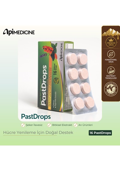 Apimedicine Pastdrops Hücre Yapısını Destekleyici Şekersiz Bitkisel Drops